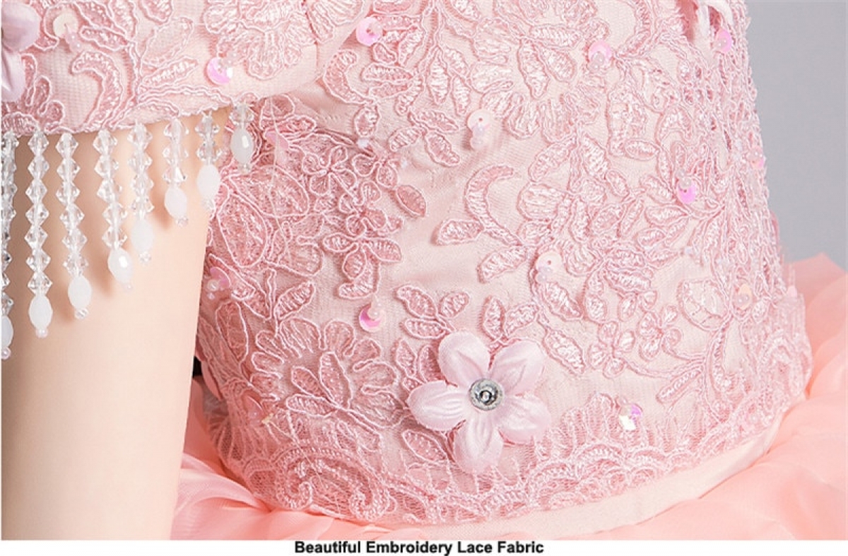 Pink Feather Kids Tutu Dress