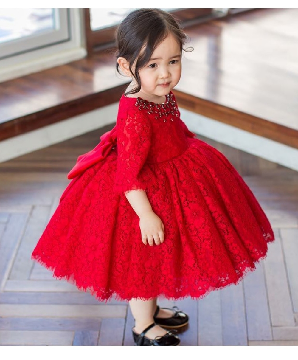 Red Tulle Baby Girl Dress