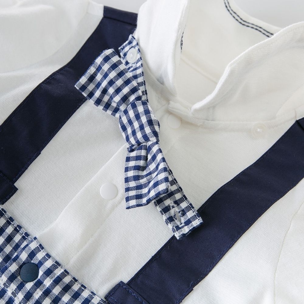 Baby Boy Checkered Romper
