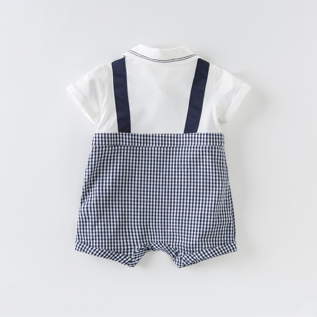 Baby Boy Checkered Romper
