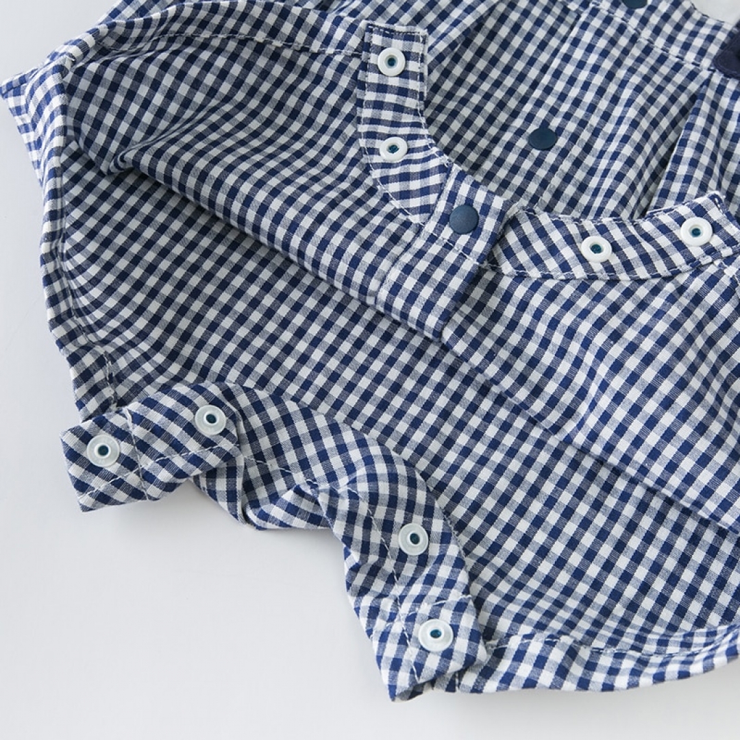 Baby Boy Checkered Romper