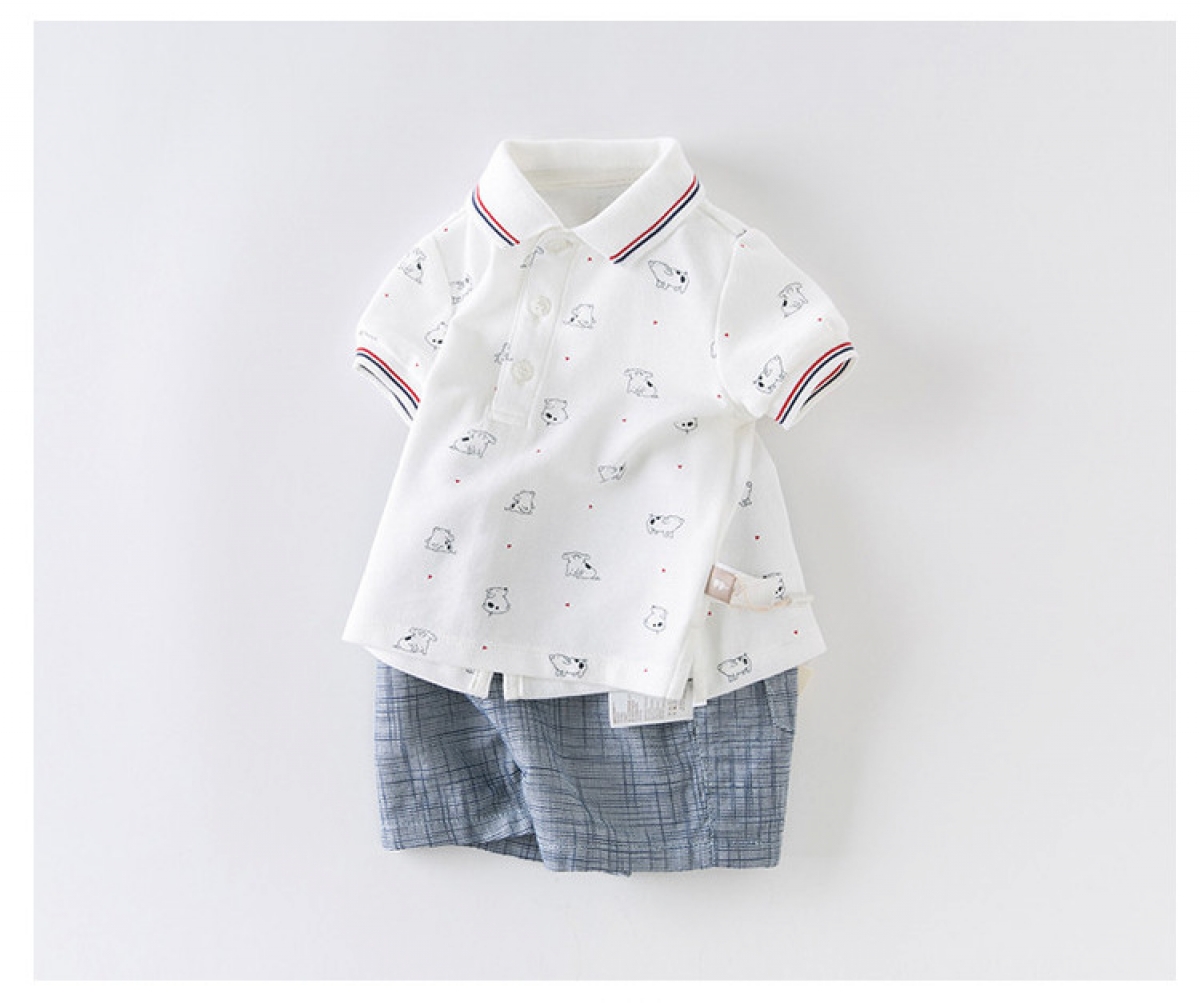 Cute Printed 2pcs Baby Boy Clothes