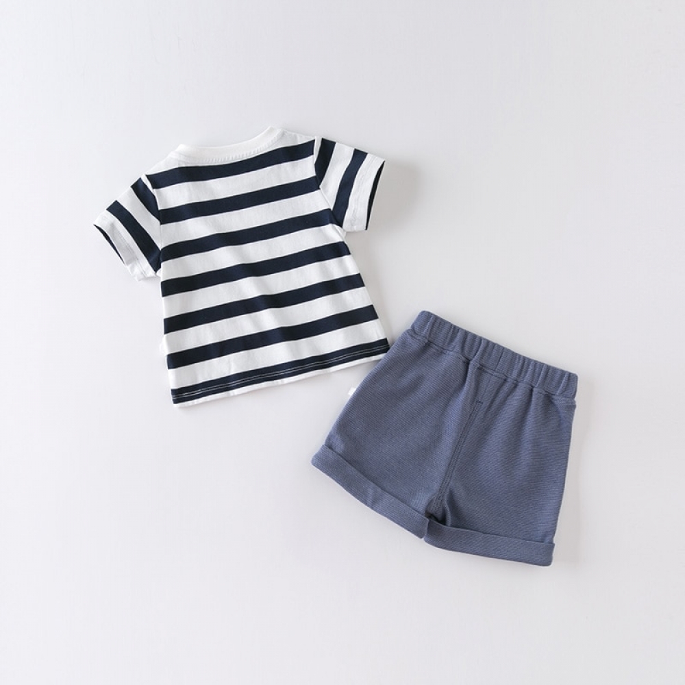 Baby Boy Stripe and Print Clothing Set