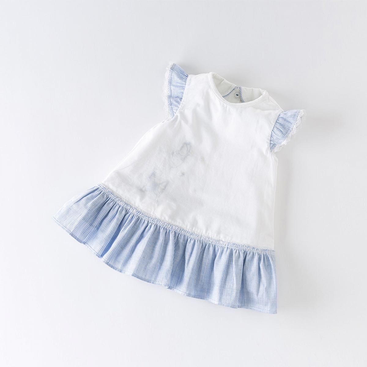 Baby girl's princess embroidery striped dress