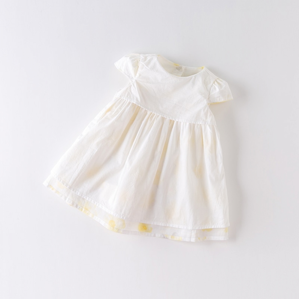 Summer baby girl's cute floral print dress