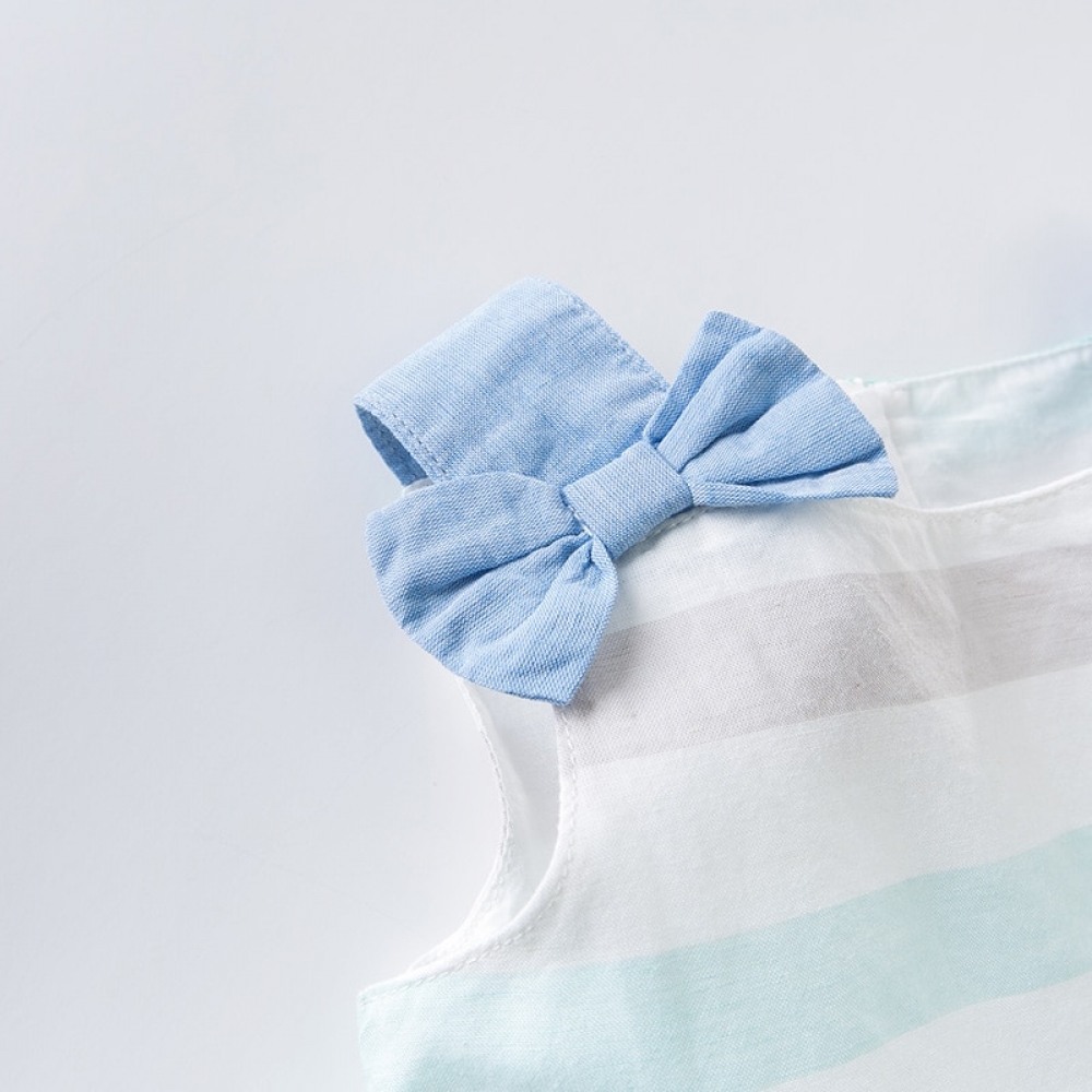 Baby girl's princess bow striped dress