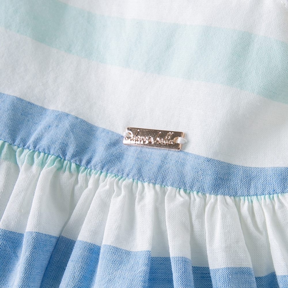 Baby girl's princess bow striped dress