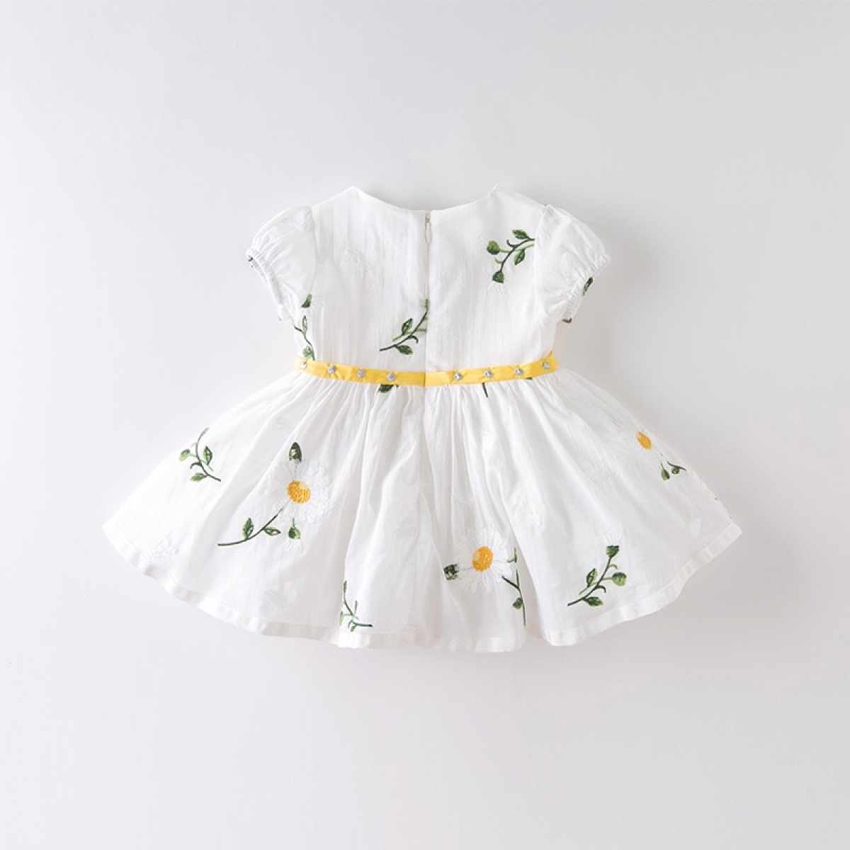 Baby girl's cute floral embroidery dress