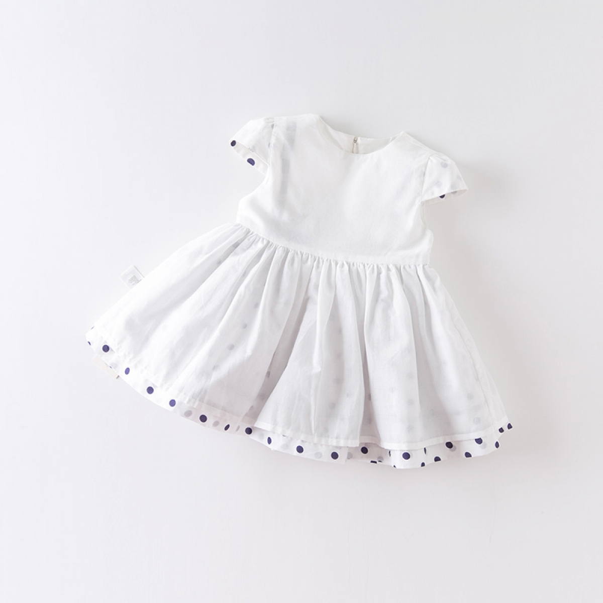 Baby girl's cute bow dots print dress